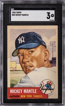 1953 Topps #82 Mickey Mantle - SGC VG 3